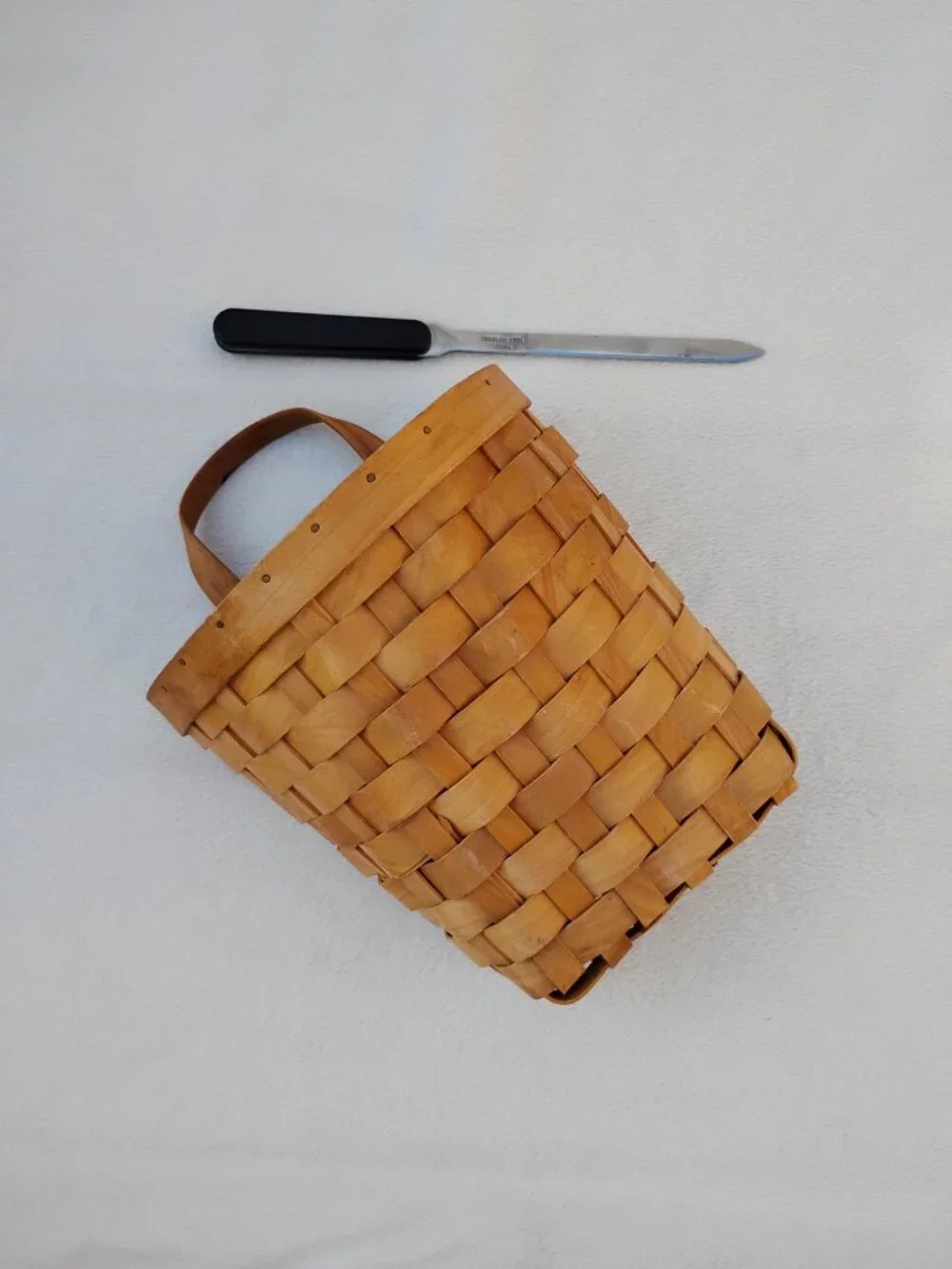 Mail Basket & Letter Opener Cabincore Lot Wall Hanging Holder Kitchen Organizer